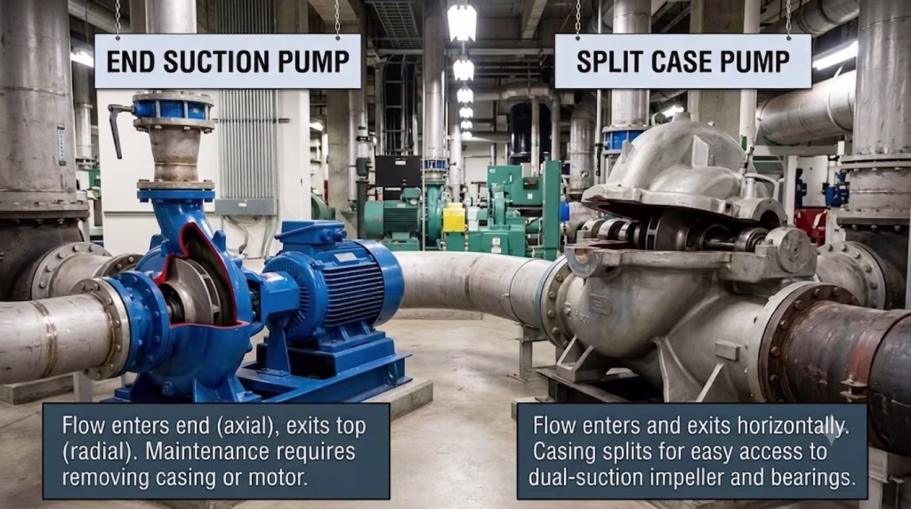 End Suction Pump vs Split Case Pump