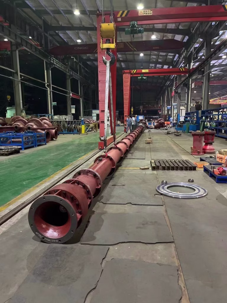 this is a duplex 2205 vertical turbine pump photo