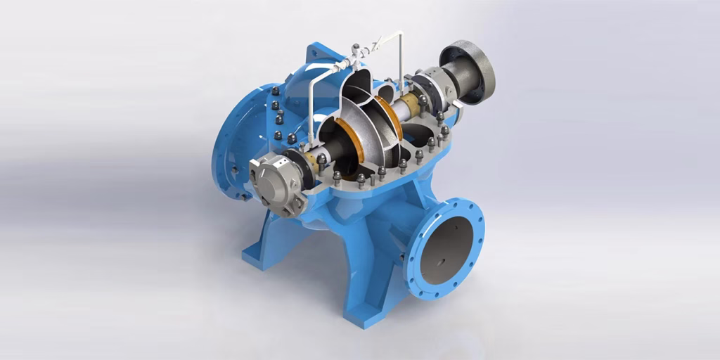horizontal split case pump diagram